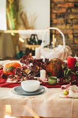  Fall thanksgiving table setting with festive decor