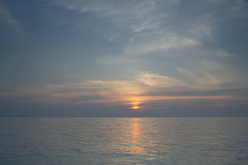 sunset over the sea