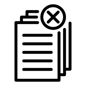 Request papers icon. Outline request papers vector icon for web design isolated on white background