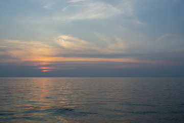 sunset over the sea