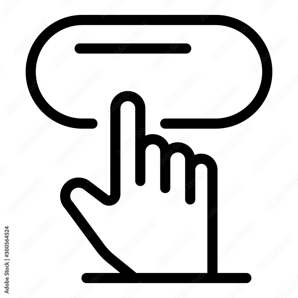 Poster click cursor request icon. outline click cursor request vector icon for web design isolated on white