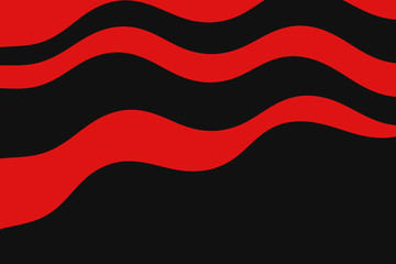Abstract vector red and black background with curved lines. Pattern backdrop for landing pages.