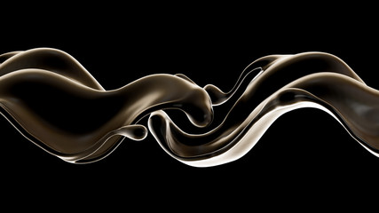 Splash fluid. 3d illustration, 3d rendering.