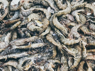 Fresh frozen shrimp sold in supermarkets