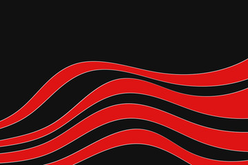 Abstract vector red and black background with curved lines. Pattern backdrop for landing pages.