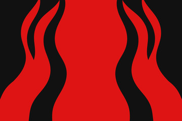 Abstract vector red and black background with curved lines. Pattern backdrop for landing pages.