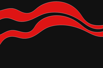 Abstract vector red and black background with curved lines. Pattern backdrop for landing pages.