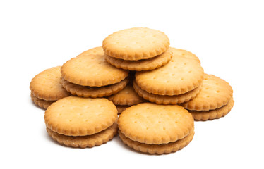 double cookie with chocolate isolated