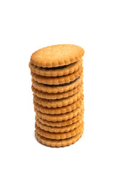 double cookie with chocolate isolated