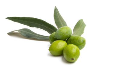 green olives isolated