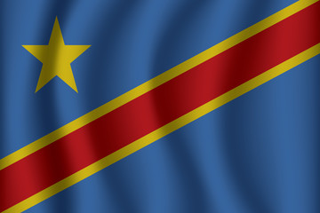 Flag of Democratic Republic of Congo.Democratic Republic of Congo Icon vector illustration eps10.