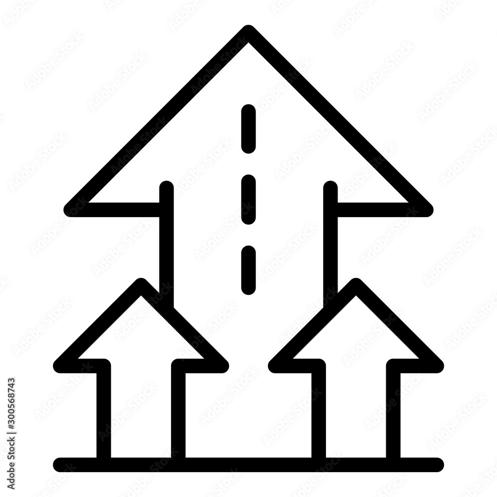 Poster startup arrows icon. outline startup arrows vector icon for web design isolated on white background