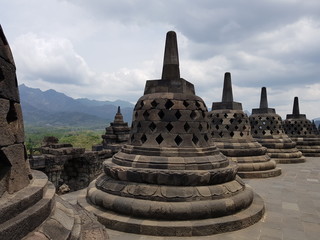 Historical temple ruins in Yogjakarta