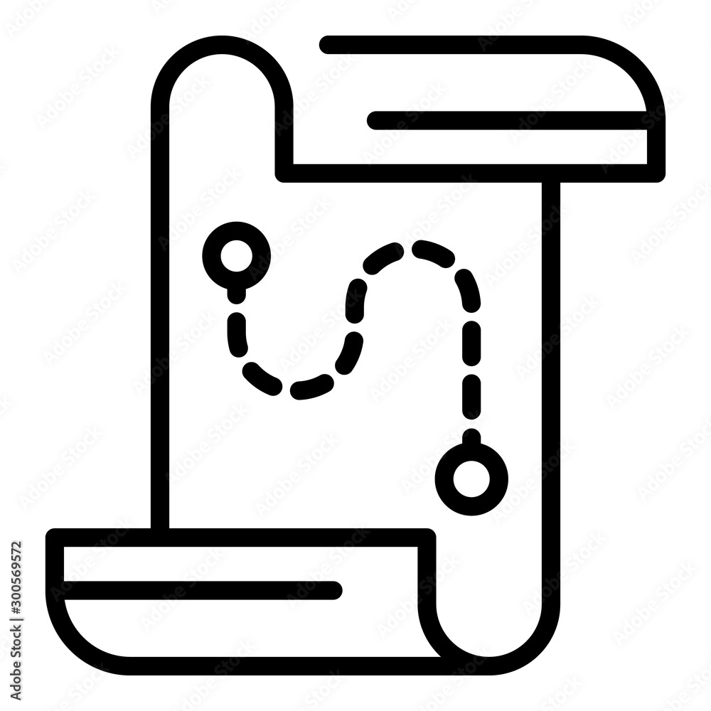 Poster target route icon. outline target route vector icon for web design isolated on white background