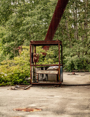 Booth in ammusement park in Pripyat, Chernobyl exclusion zone