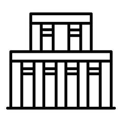 Company building icon. Outline company building vector icon for web design isolated on white background