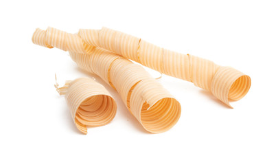wood shavings isolated