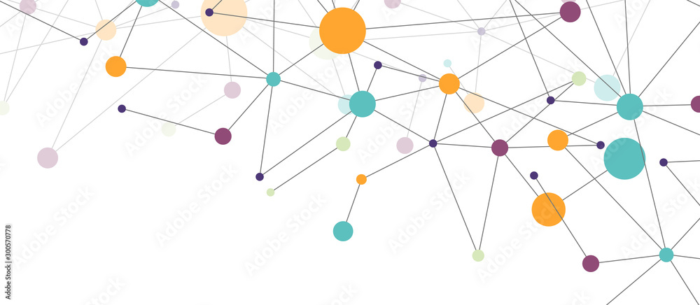 Poster line points connections geometric abstract background.