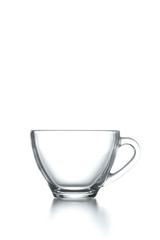 Crystal glass on a white background