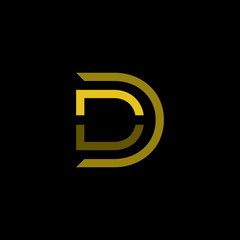 Obraz premium Letter D logo icon. Letter D symbol logo illustration.