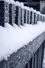 fence in snow