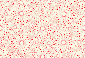 floral lace seamless ivory red