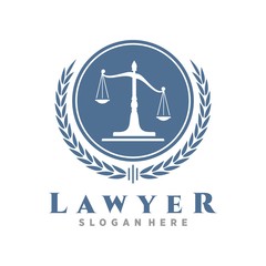 law and legal scales logo, icon and template