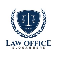 law and legal scales logo, icon and template