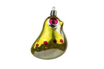 Antique Soviet Christmas toy golden bird / glass decoration for the holiday Christmas and New Year