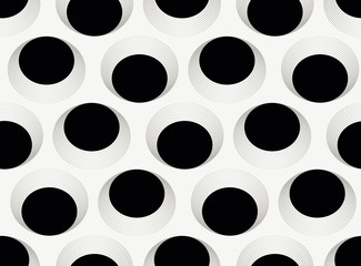 optical illusion seamless silver black