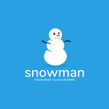 snowman logo inspiration concept,  vector design eps 10