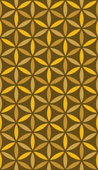 Seamless flower of life pattern of sacred geometry - 300582136