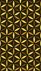 Seamless flower of life pattern of sacred geometry