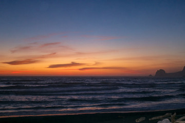 Orange Sunset over the Ocean
