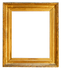 Photo antique picture frame isolated on white background