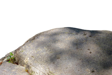 stone Rock cliff isolated on white background.