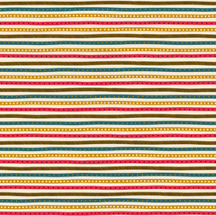 Seamless pattern with ethnic ornamental colourful stripes