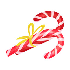 Candy canes. Vector illustration on a white background.