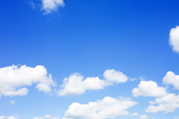 Naklejka na ściany i meble The blue sky is full of beautiful white clouds.