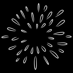 Obraz premium doodle design element, starburst, firework, sunburst, explosion for concept design.