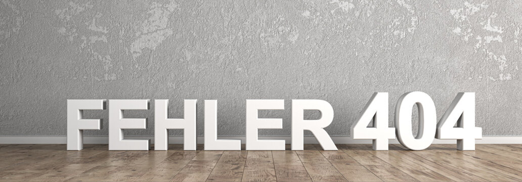 Fehler 404 Schriftzug f&uuml;r Homepage 