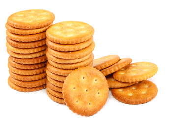 Tasty cookies isolated on a white background