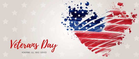 USA Veterans day banner