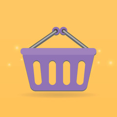 Shopping basket icon isolated on background. Vector icon for web design and mobile apps. Flat design for business . 