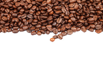 Coffee beans isolated on a white background