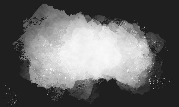 Single paint brush stroke black and white alpha background texture element