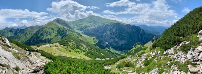 Naklejka na ściany i meble beautiful mountain landscapes climbing trekking walk tourism Zakopane Poland Slovakia Tatry