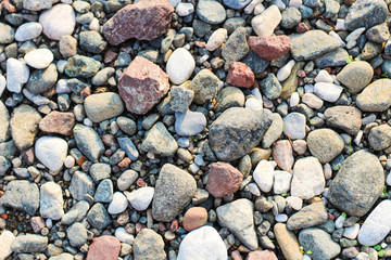 Close up on the small rocks, perfect background