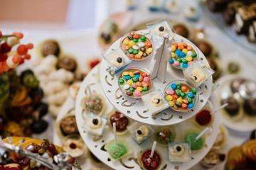 Sweet candy bar on a celebration day