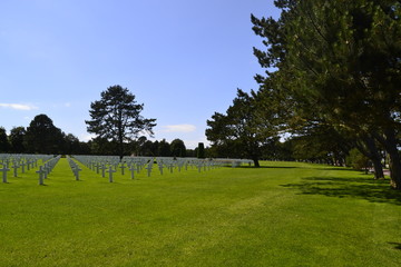 Fototapeta na wymiar Normandy American cemetery Colleville-sur-Mer France